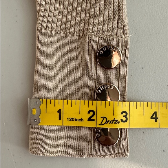 Guess Beige V-Neck Ribbed Sweater - Picture 13 of 16